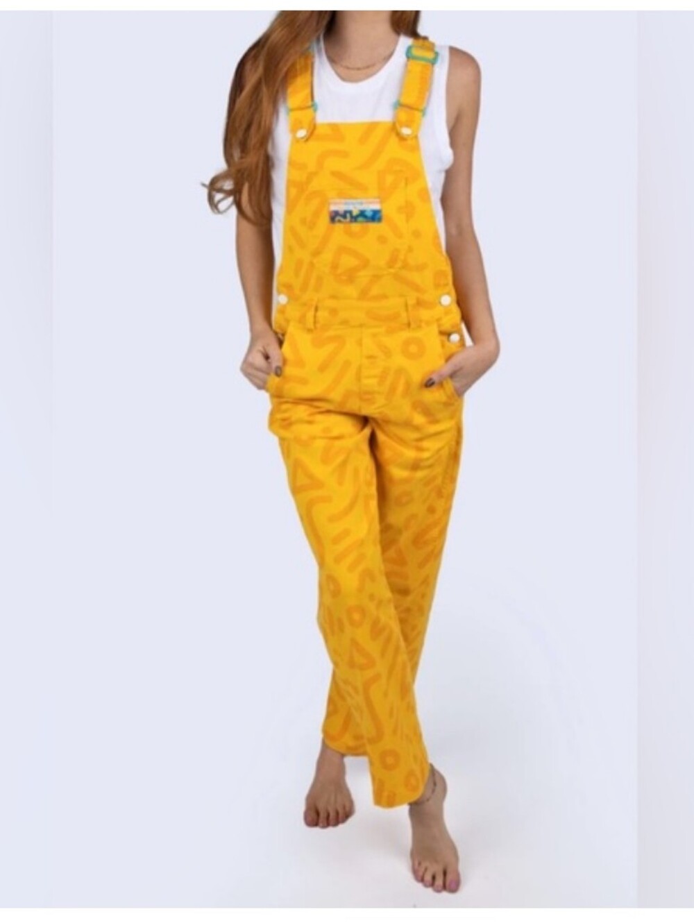 Mokuyobi Zap Yellow overalls Women’s Made USA Size M
